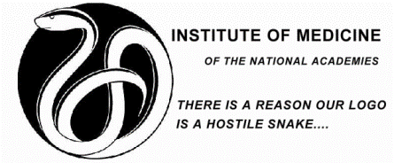 Why IS IOM's Logo of an angry snake?  Truth in advertising?