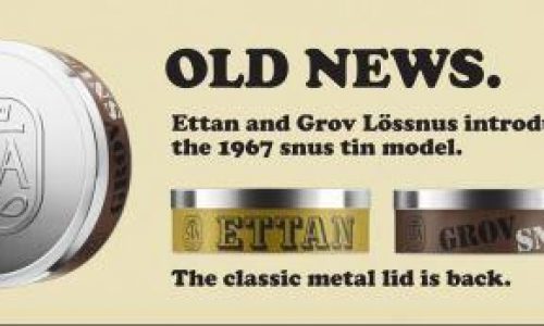 Ettan Lös Snus and Grov Lös Snus back in their classic 1967 tins