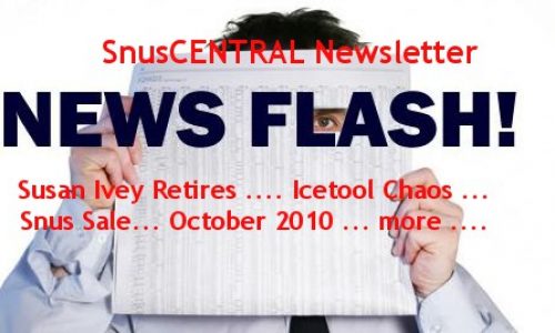 SnusCENTRAL News Letter – October 2010